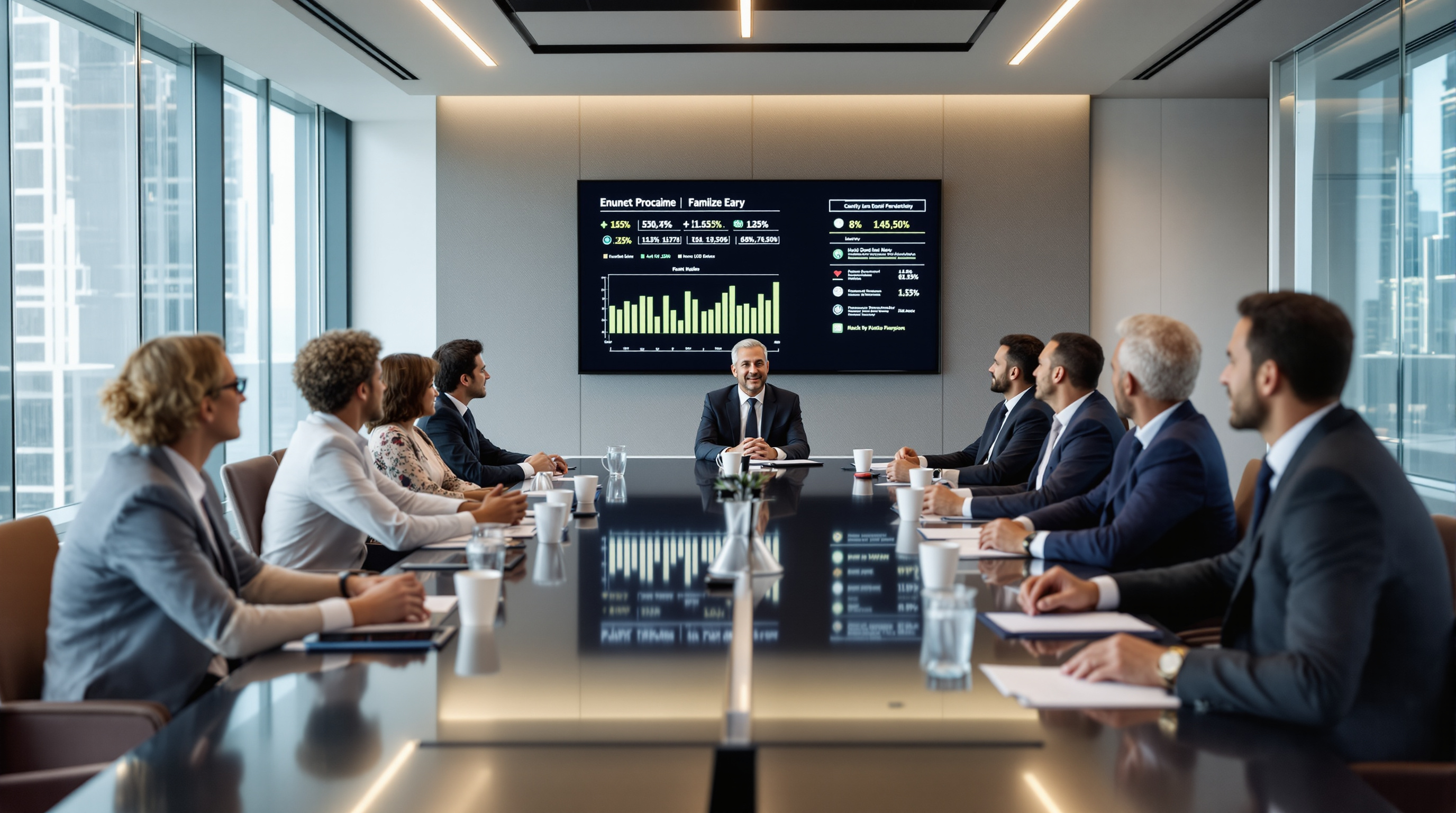 Family business board of directors meeting with outside advisors